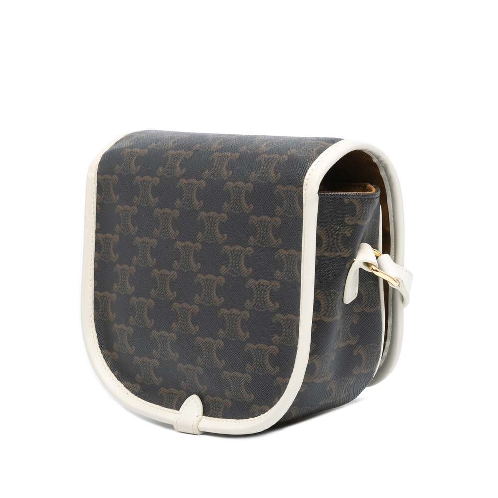 Celine Folco Bag Triomphe Coated Canvas #245343C11B - Picture 2 of 7